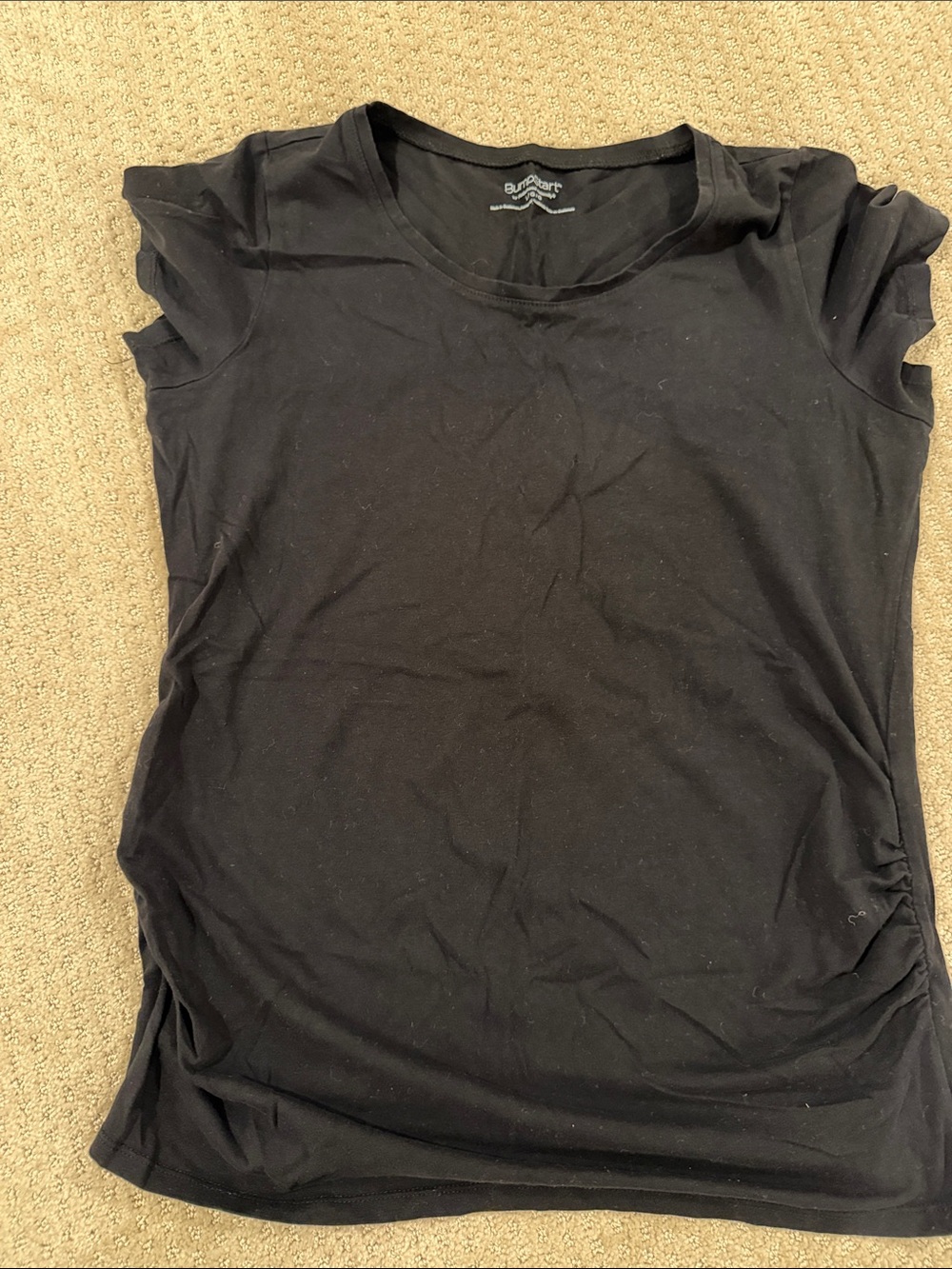 BumpStart Black Short Sleeve Scoop Neck maternity tee